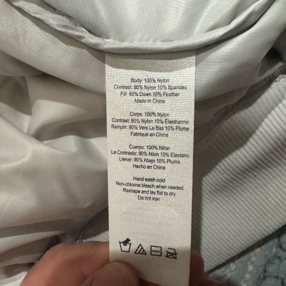 Alo Off Duty Silver Bomber Jacket, Size smalll, down fill - Picture 7 of 8
